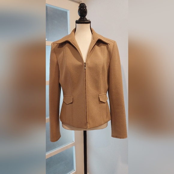 Talbots Jackets & Blazers - Talbots Tan Textured Blazer